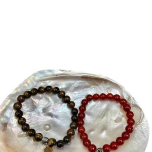 Pulseras Ojo de Tigre y Jaspe Rojo